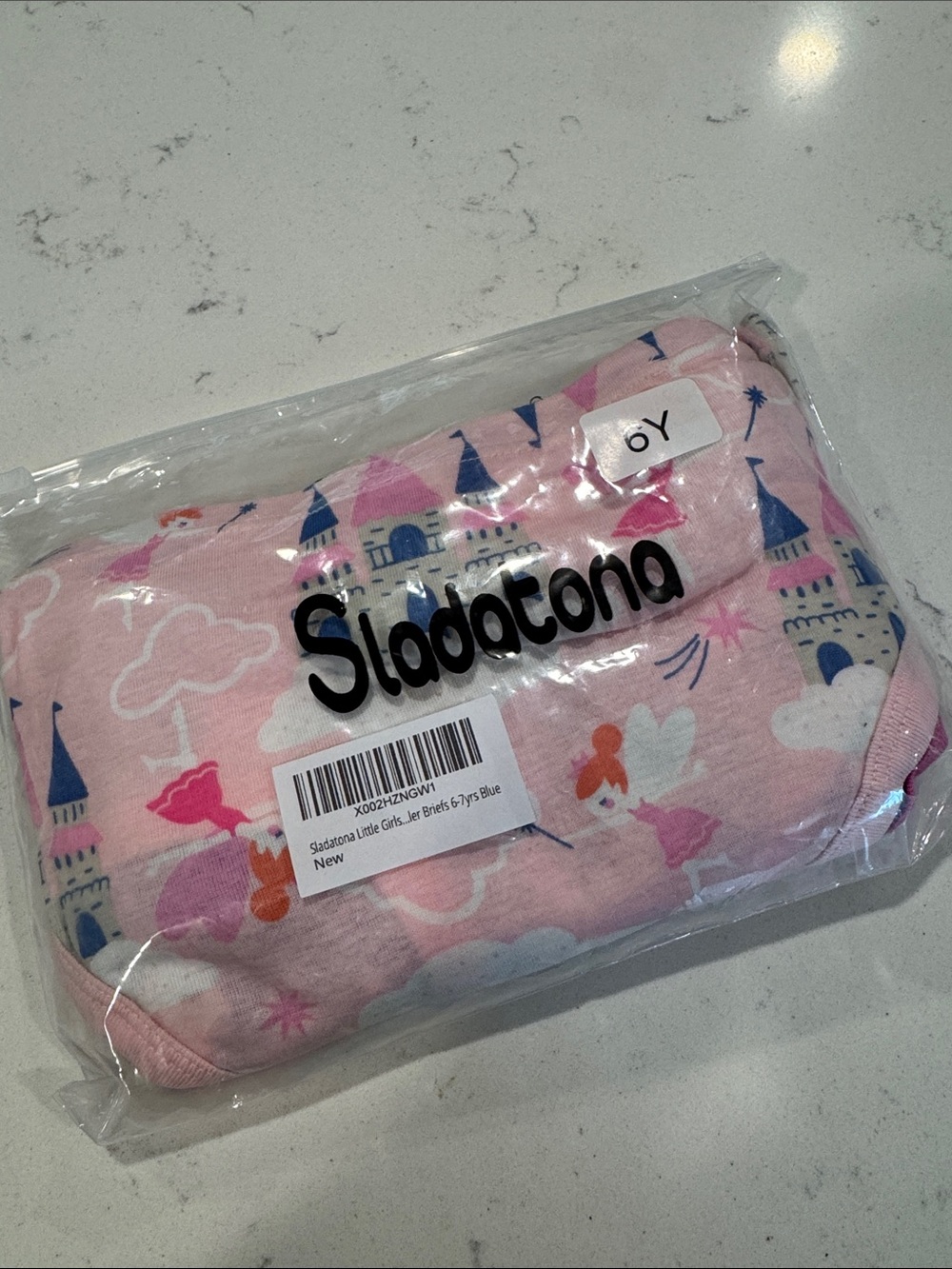 Kids Pink Castle Print Headband 6 Pairs
